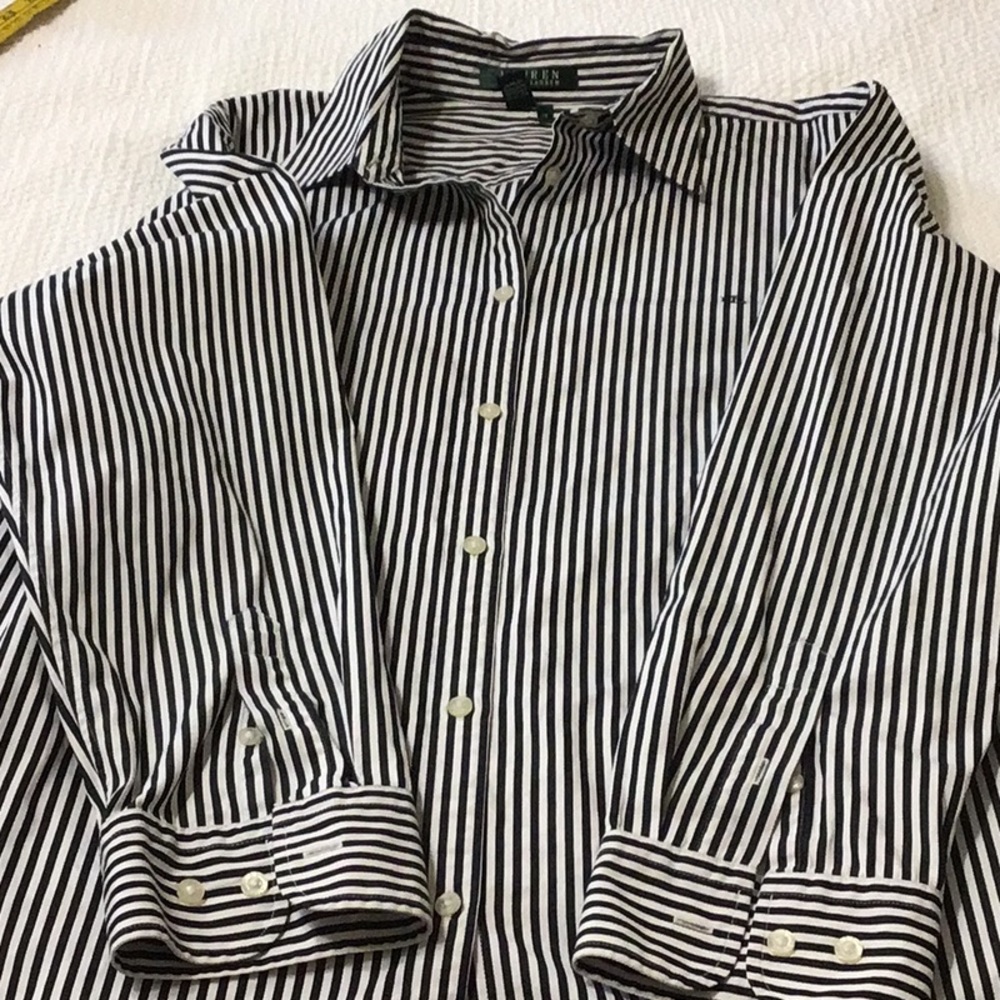 Lauren by Ralph Lauren 1x Stripe Button Down